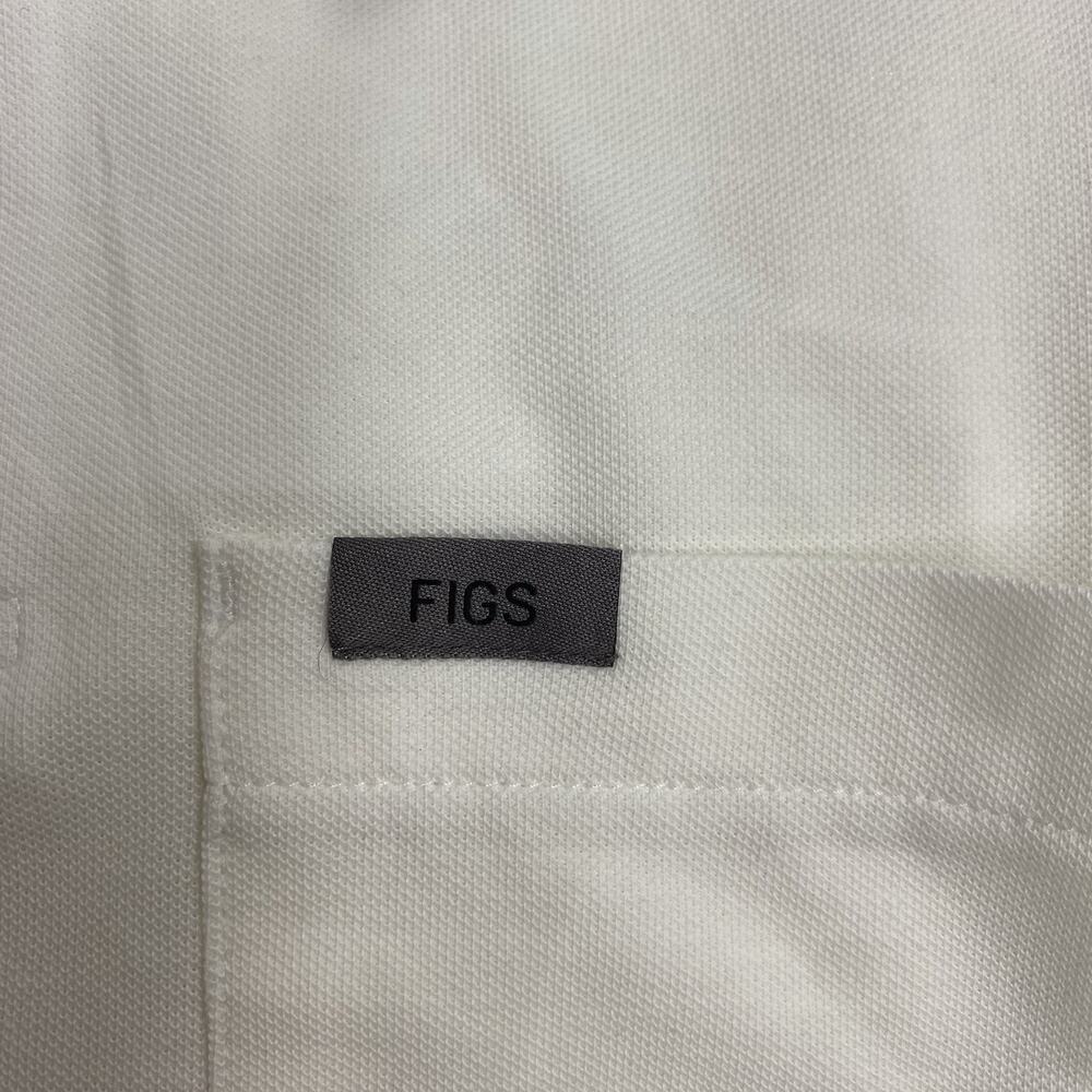 FIGS PRO Men’s XL Technical Pique Scrub Polo White NWT Pima Cotton M22WW1004 - Picture 5 of 15